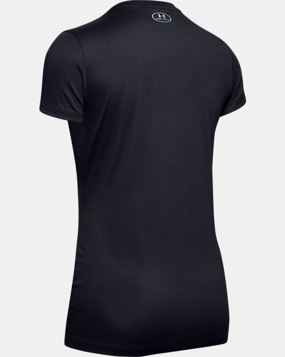 Camiseta con cuello de pico UA Tech™ para mujer, Black, pdpMainDesktop image number 5